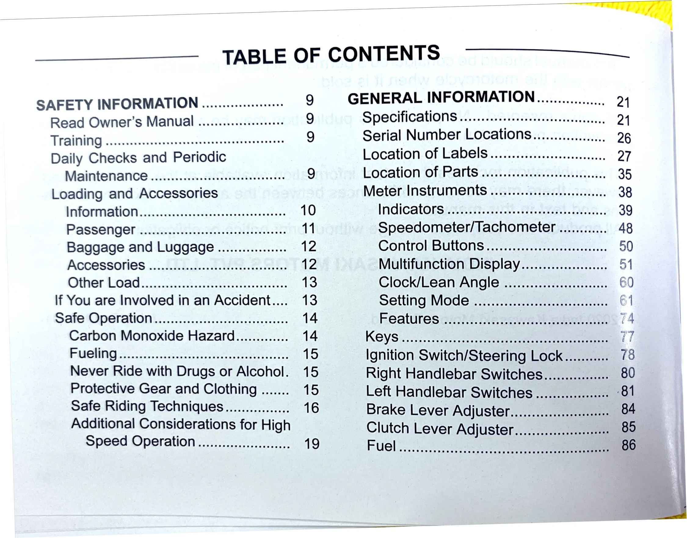 Owner's Manual page 8