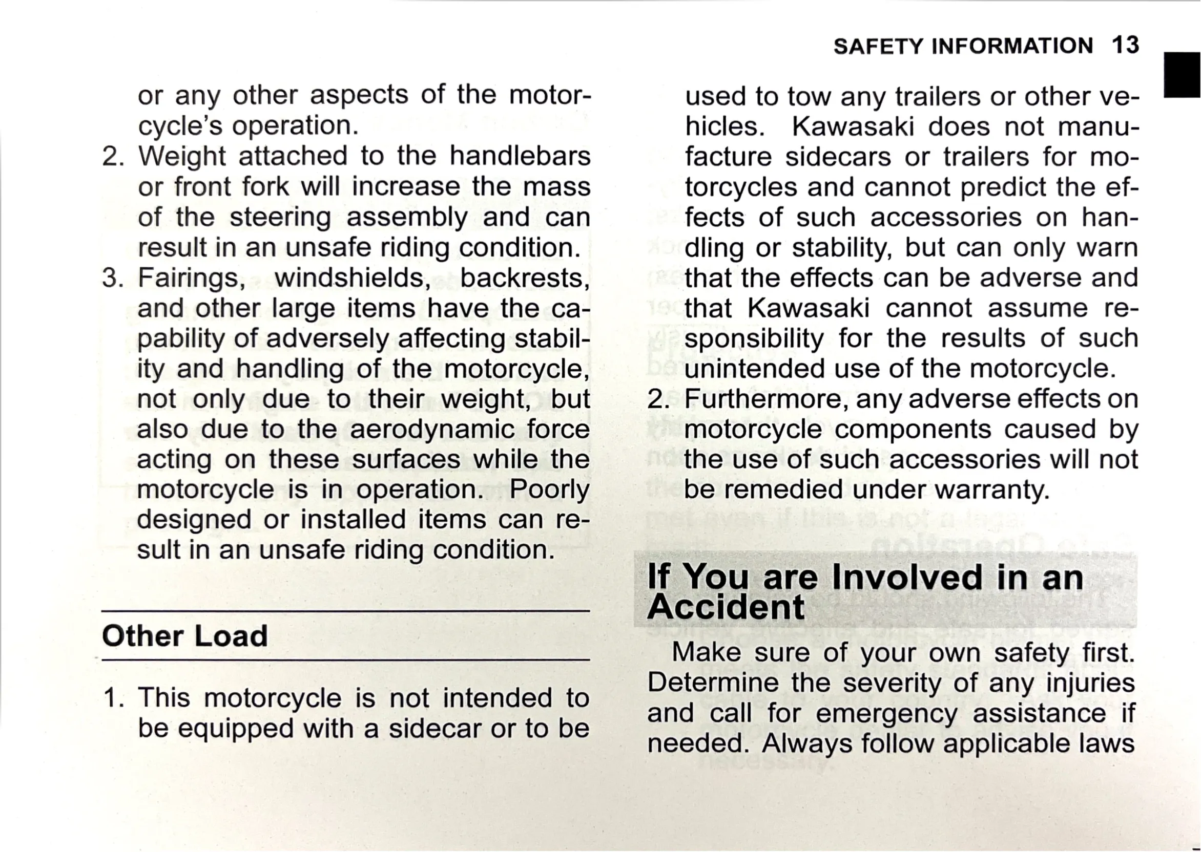 Owner's Manual page 15 — SAFETY INFORMATION