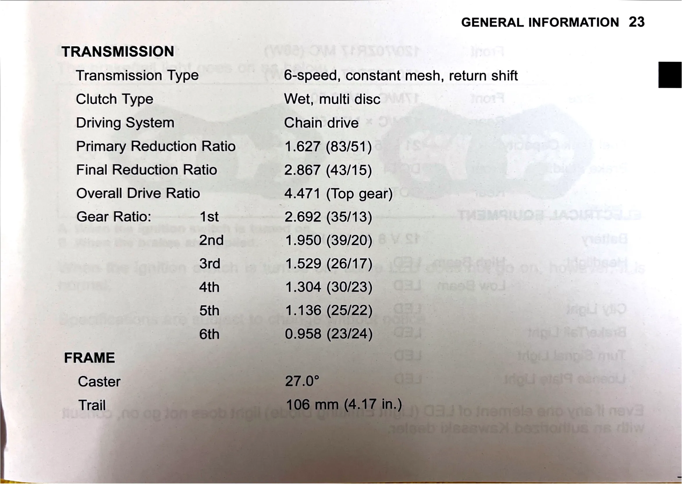 Owner's Manual page 25 — GENERAL INFORMATION