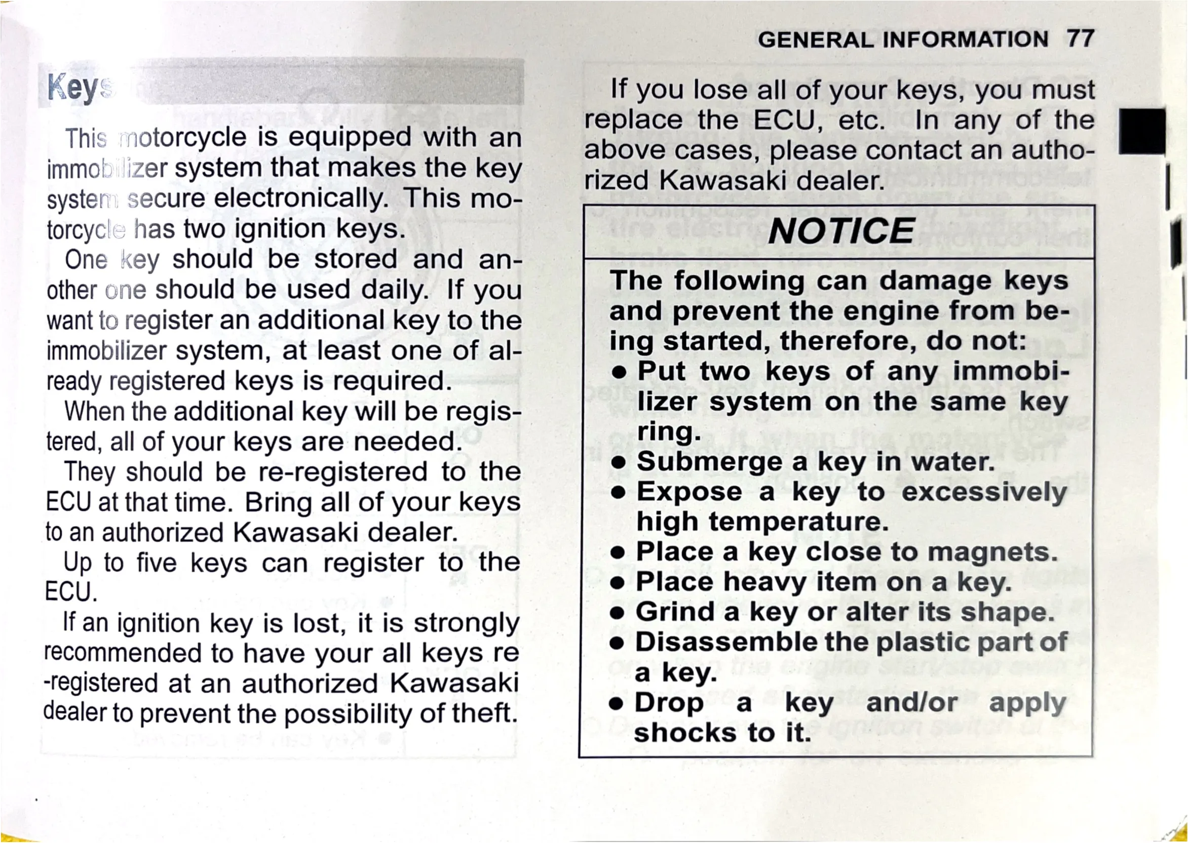 Owner's Manual page 80 — GENERAL INFORMATION