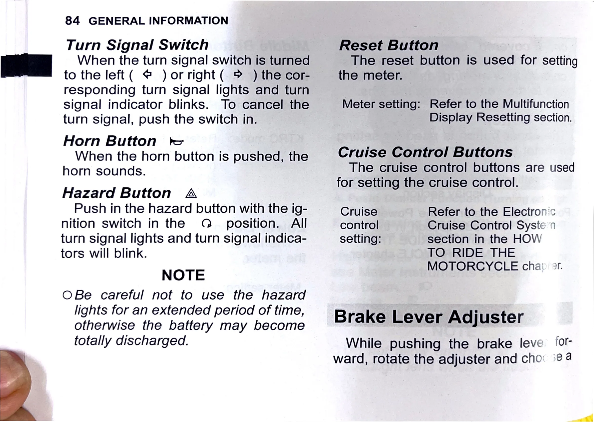 Owner's Manual page 87 — GENERAL INFORMATION