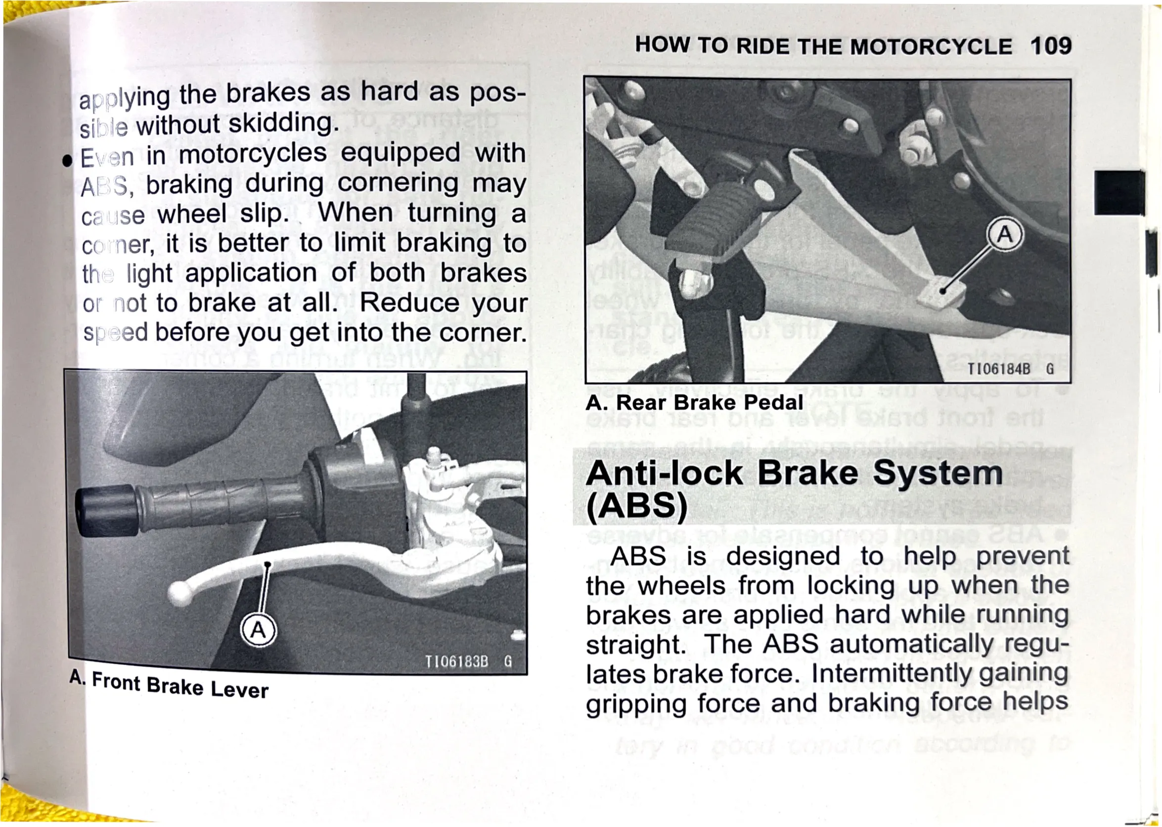 Owner's Manual page 112 — HOW TO RIDE THE MOTORCYCLE