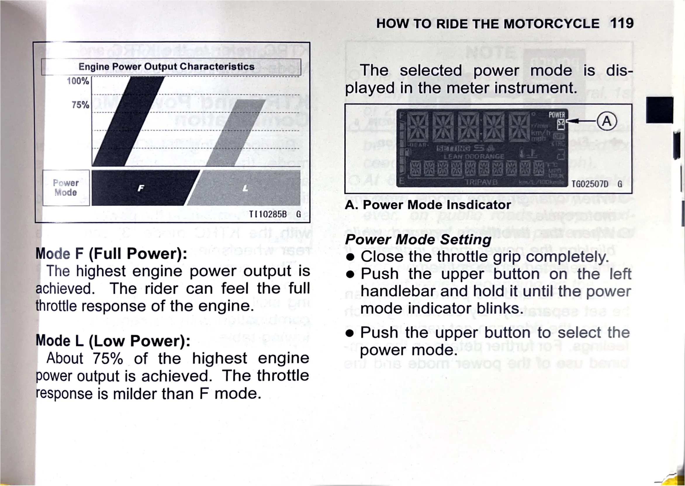 Owner's Manual page 122 — HOW TO RIDE THE MOTORCYCLE