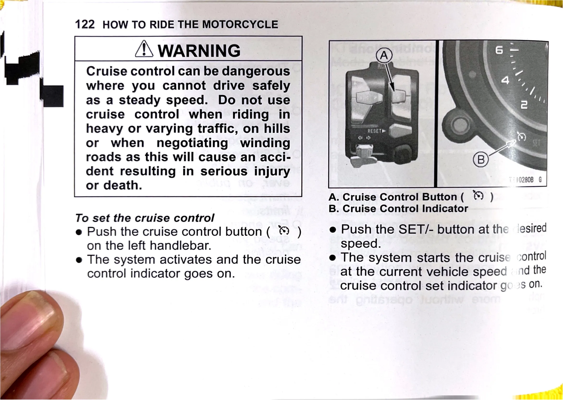 Owner's Manual page 125 — HOW TO RIDE THE MOTORCYCLE