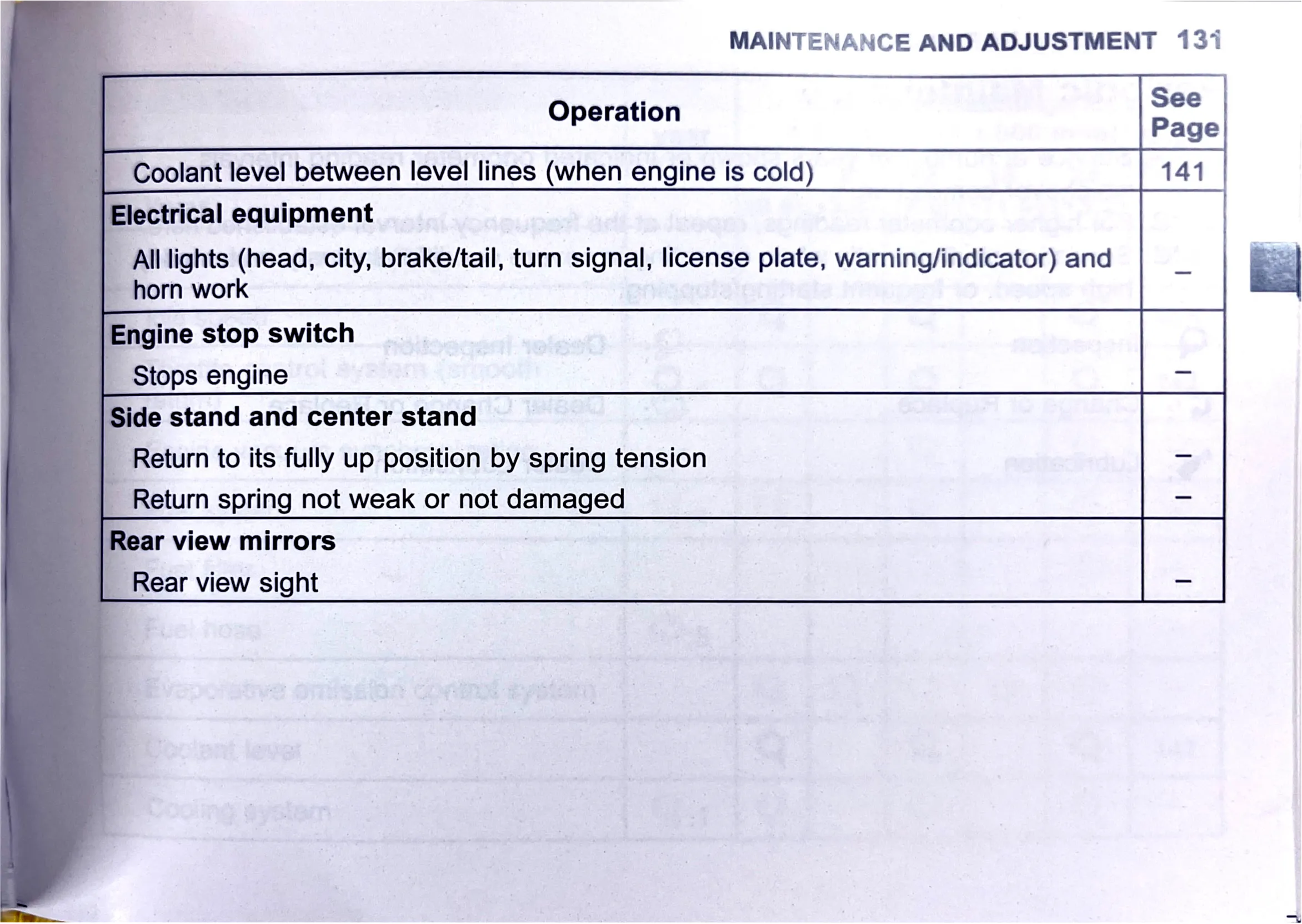 Owner's Manual page 134 — MAINTENANCE AND ADJUSTMENT