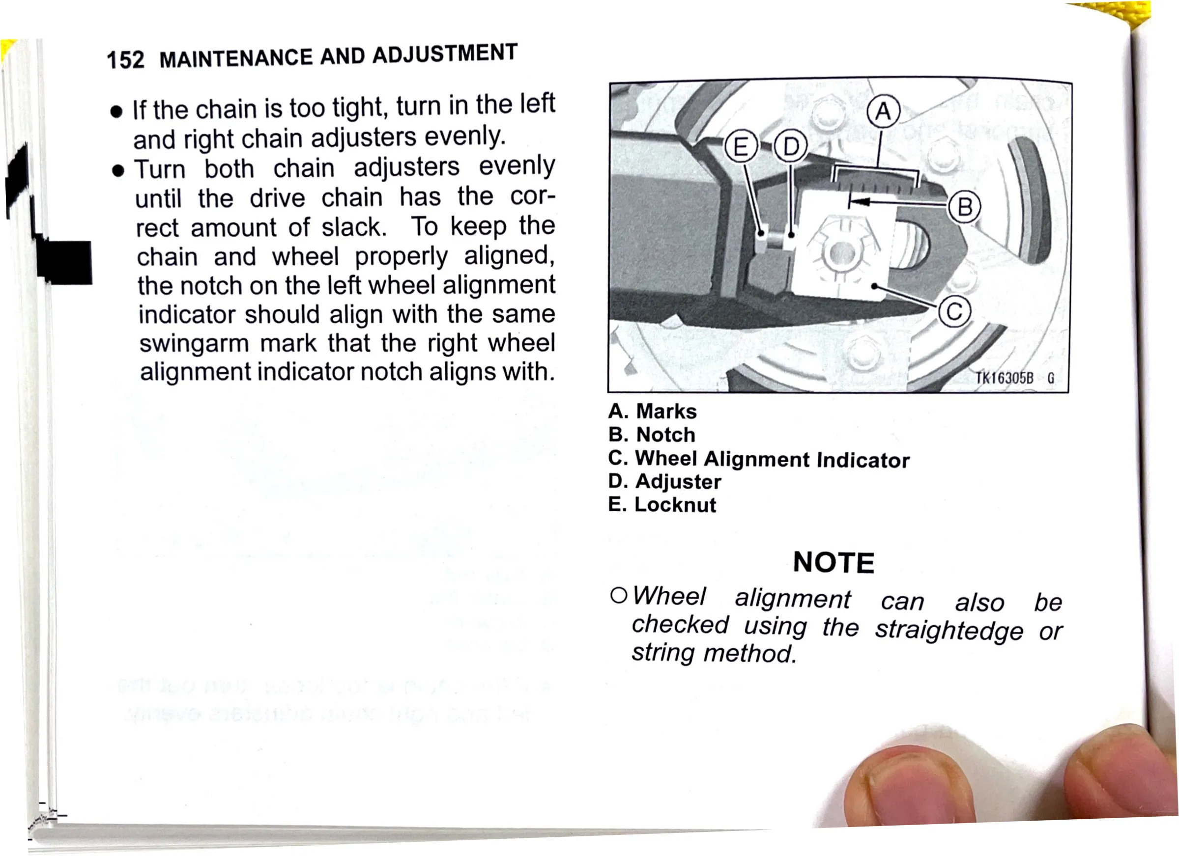 Owner's Manual page 155 — MAINTENANCE AND ADJUSTMENT