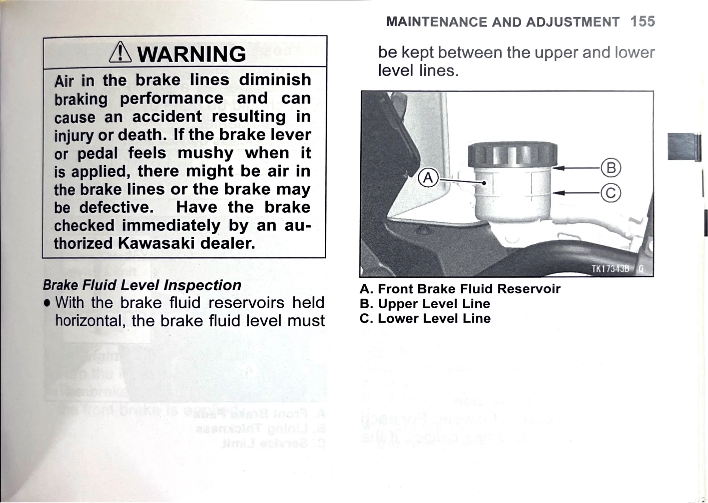 Owner's Manual page 158 — MAINTENANCE AND ADJUSTMENT