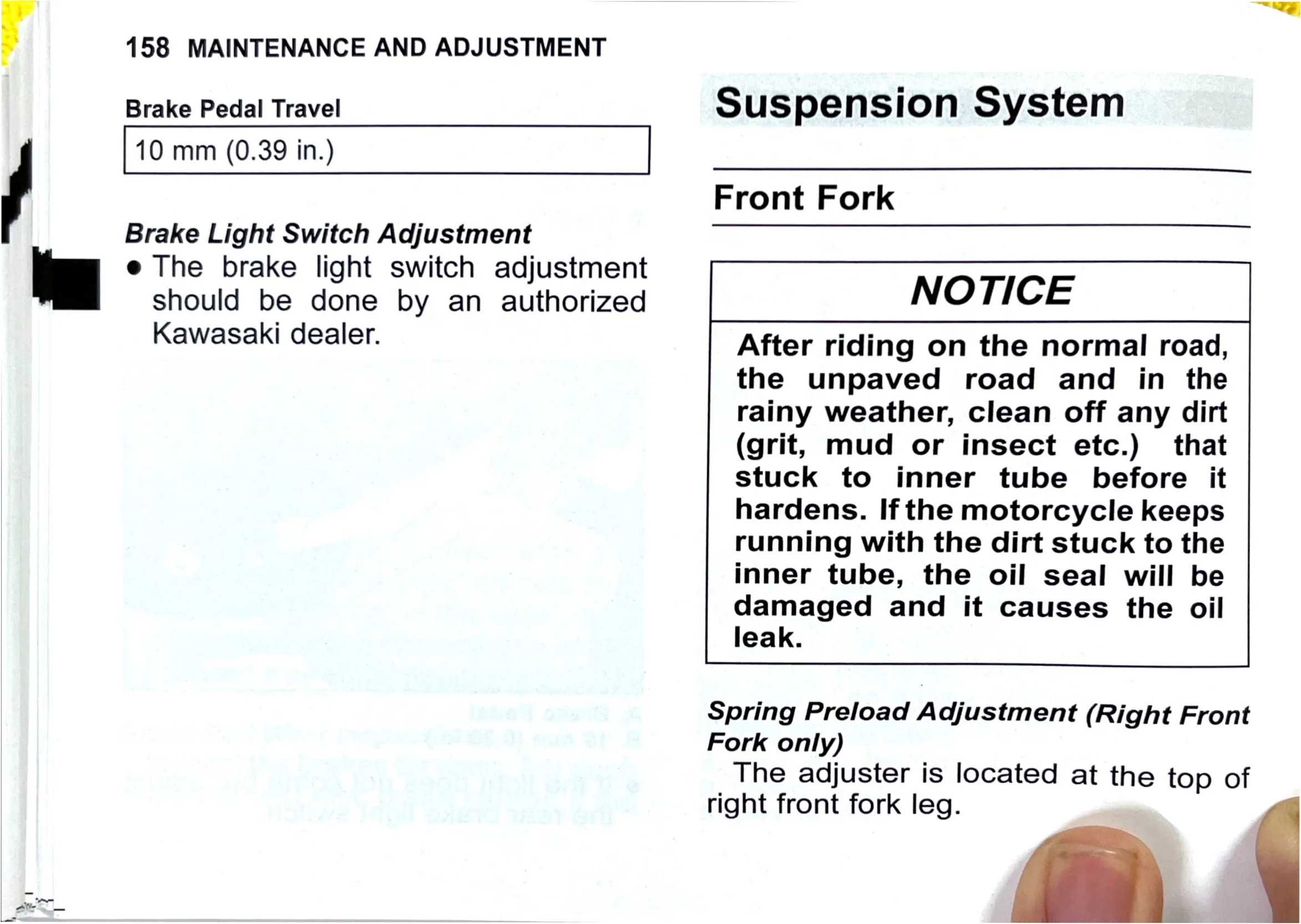 Owner's Manual page 161 — MAINTENANCE AND ADJUSTMENT