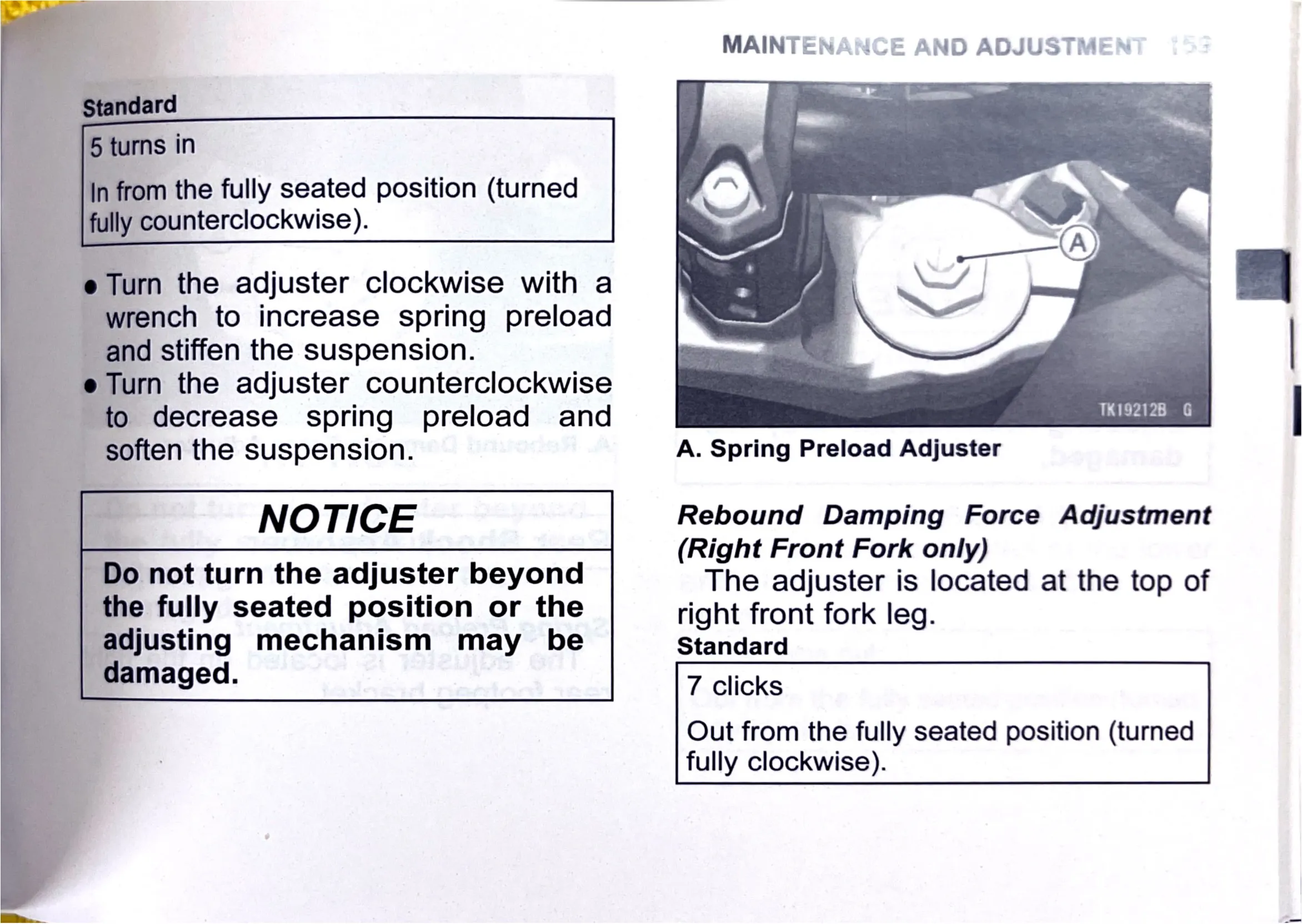 Owner's Manual page 162 — MAINTENANCE AND ADJUSTMENT