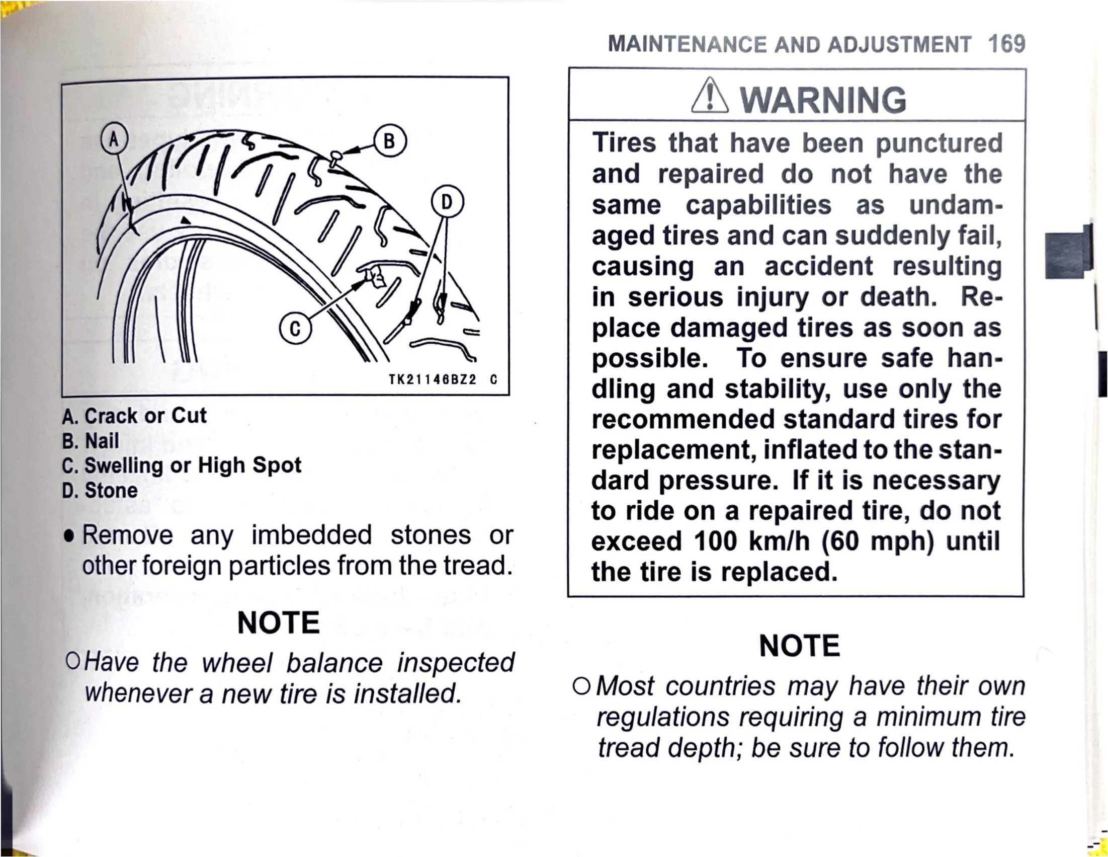 Owner's Manual page 172 — MAINTENANCE AND ADJUSTMENT