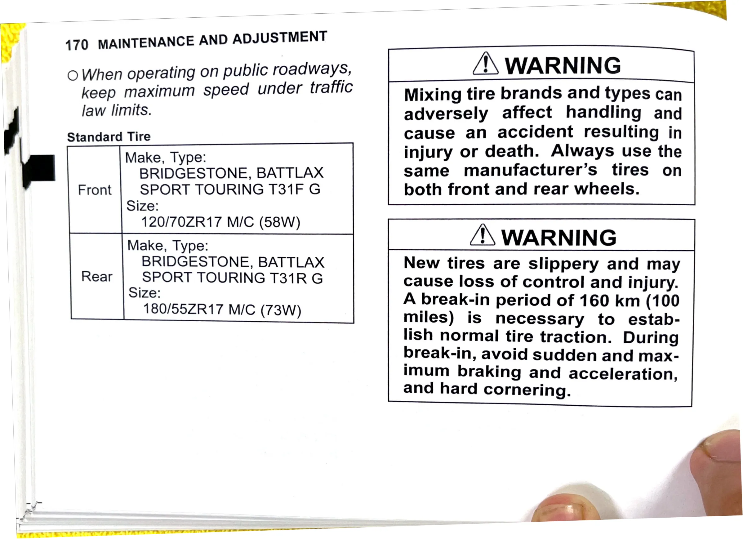 Owner's Manual page 173 — MAINTENANCE AND ADJUSTMENT