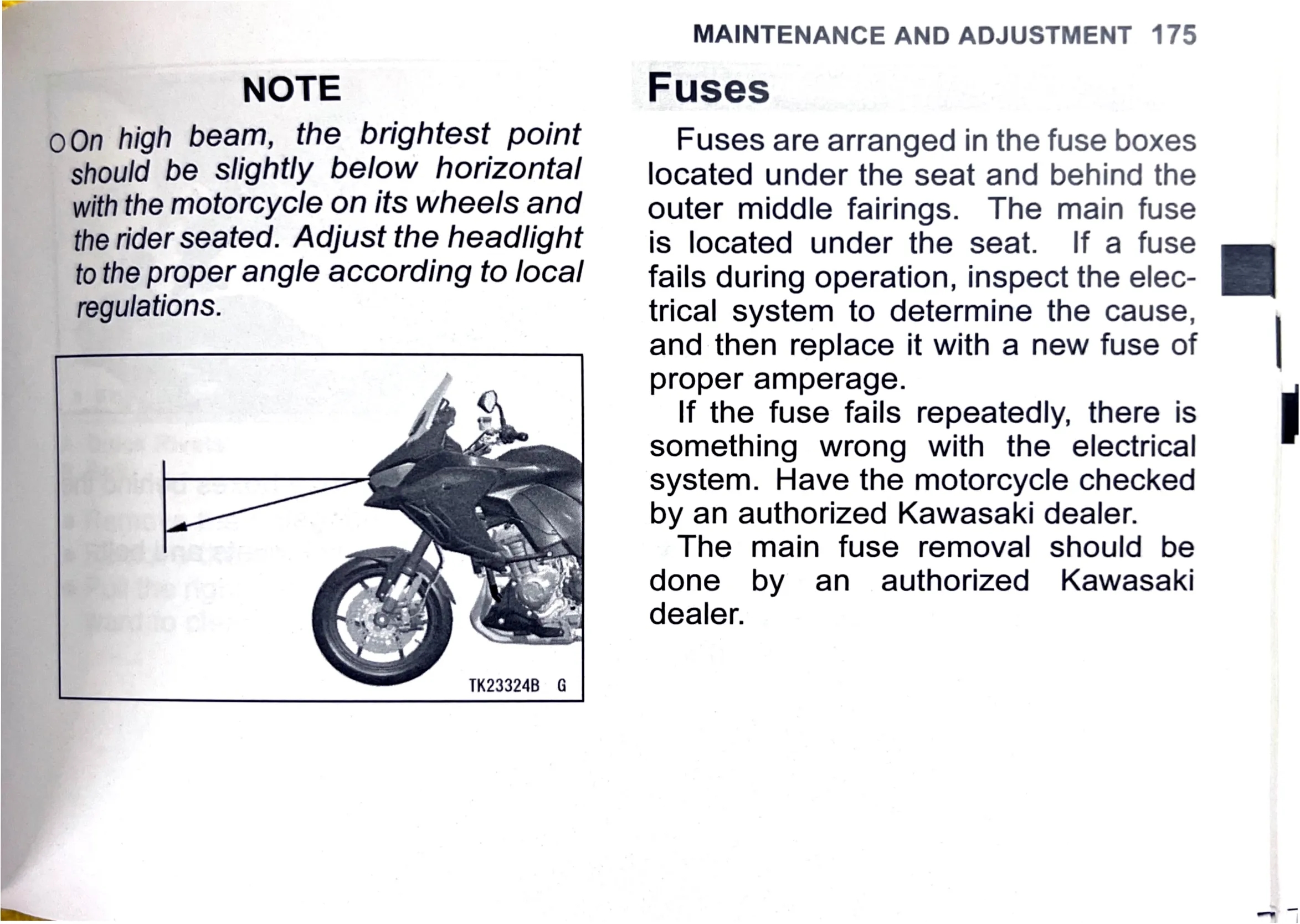 Owner's Manual page 178 — MAINTENANCE AND ADJUSTMENT