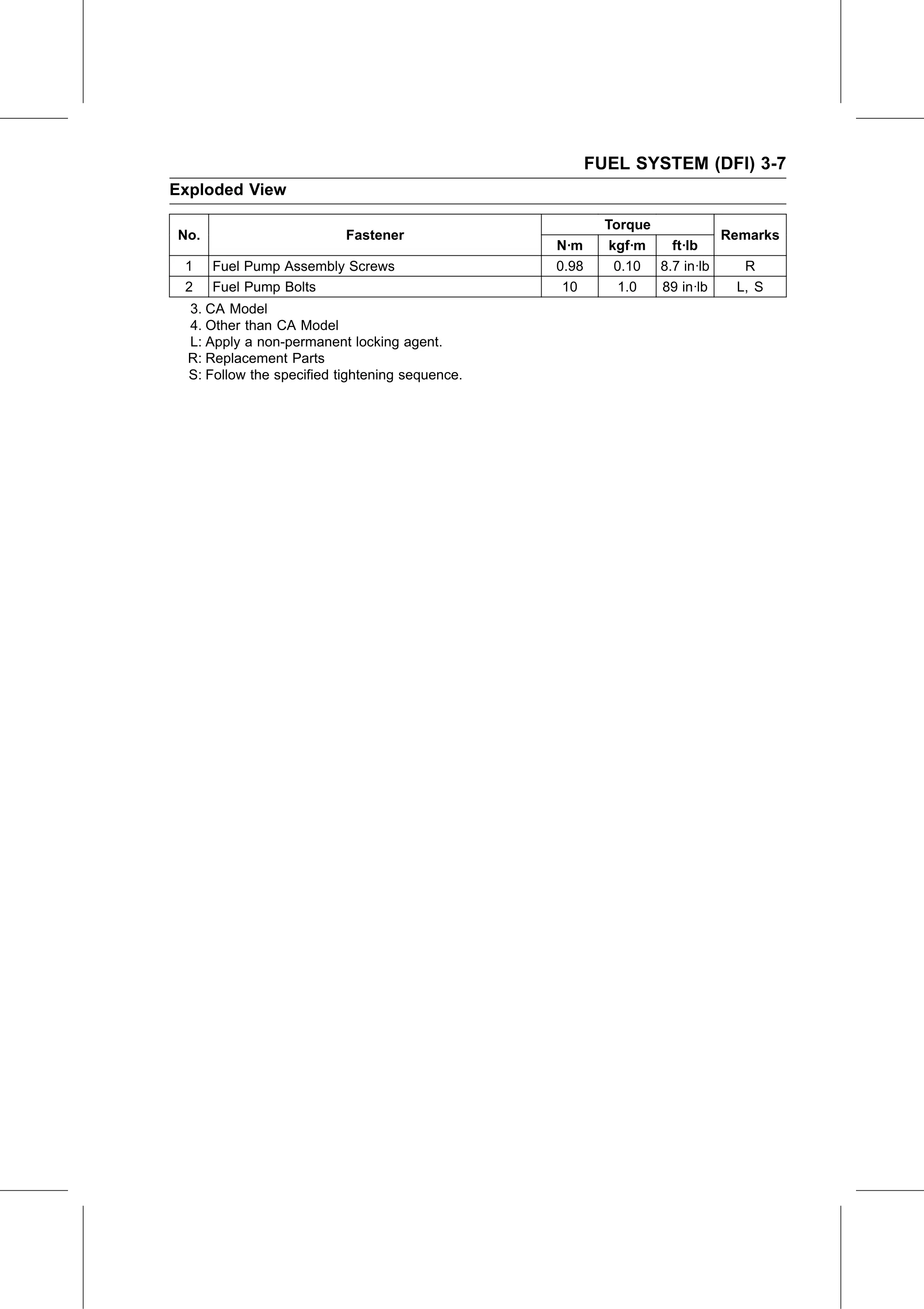 Service Manual (KLZ1000C) page 91 — Fuel System (DFI) › Exploded View