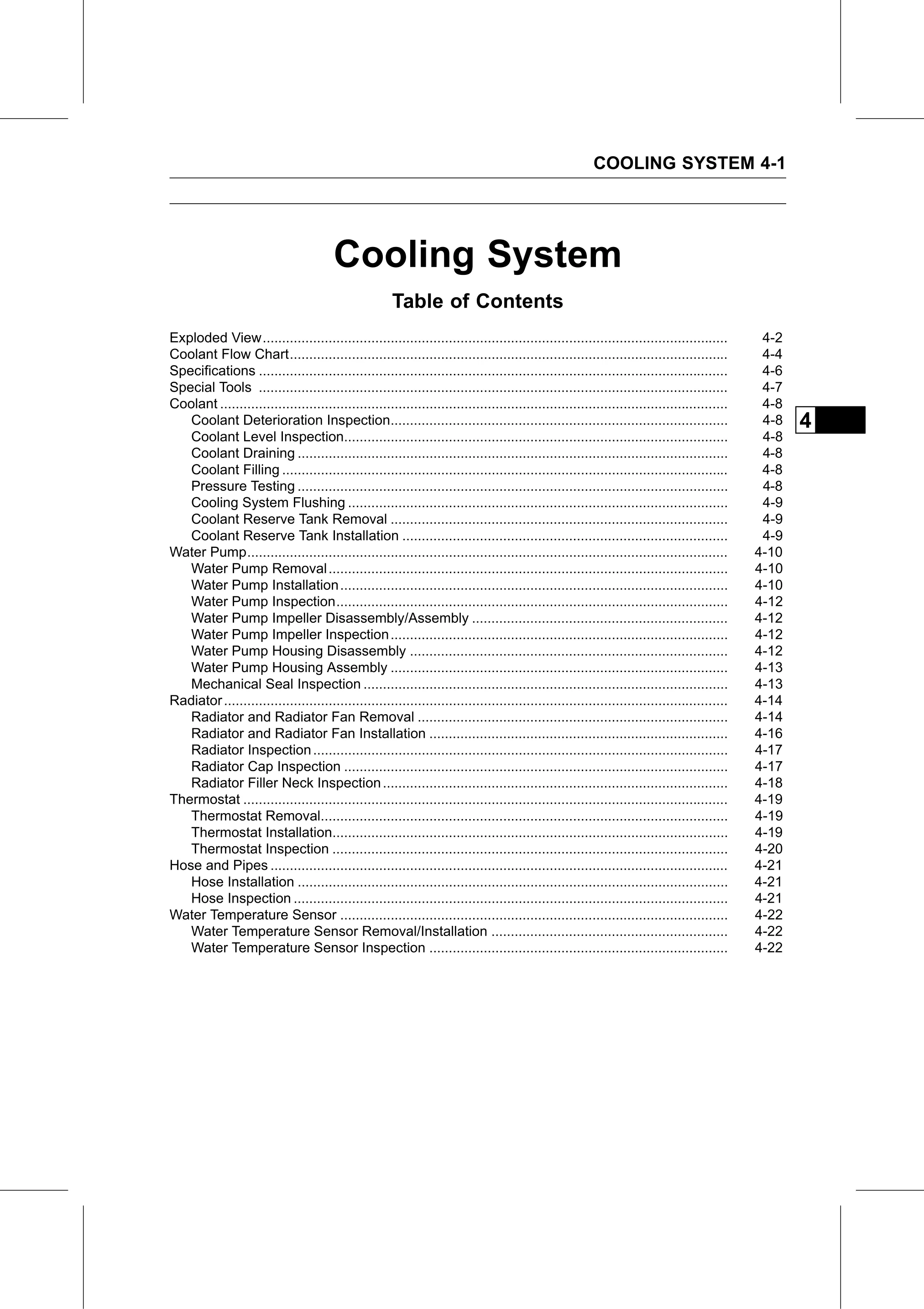 Service Manual (KLZ1000C) page 147 — Cooling System