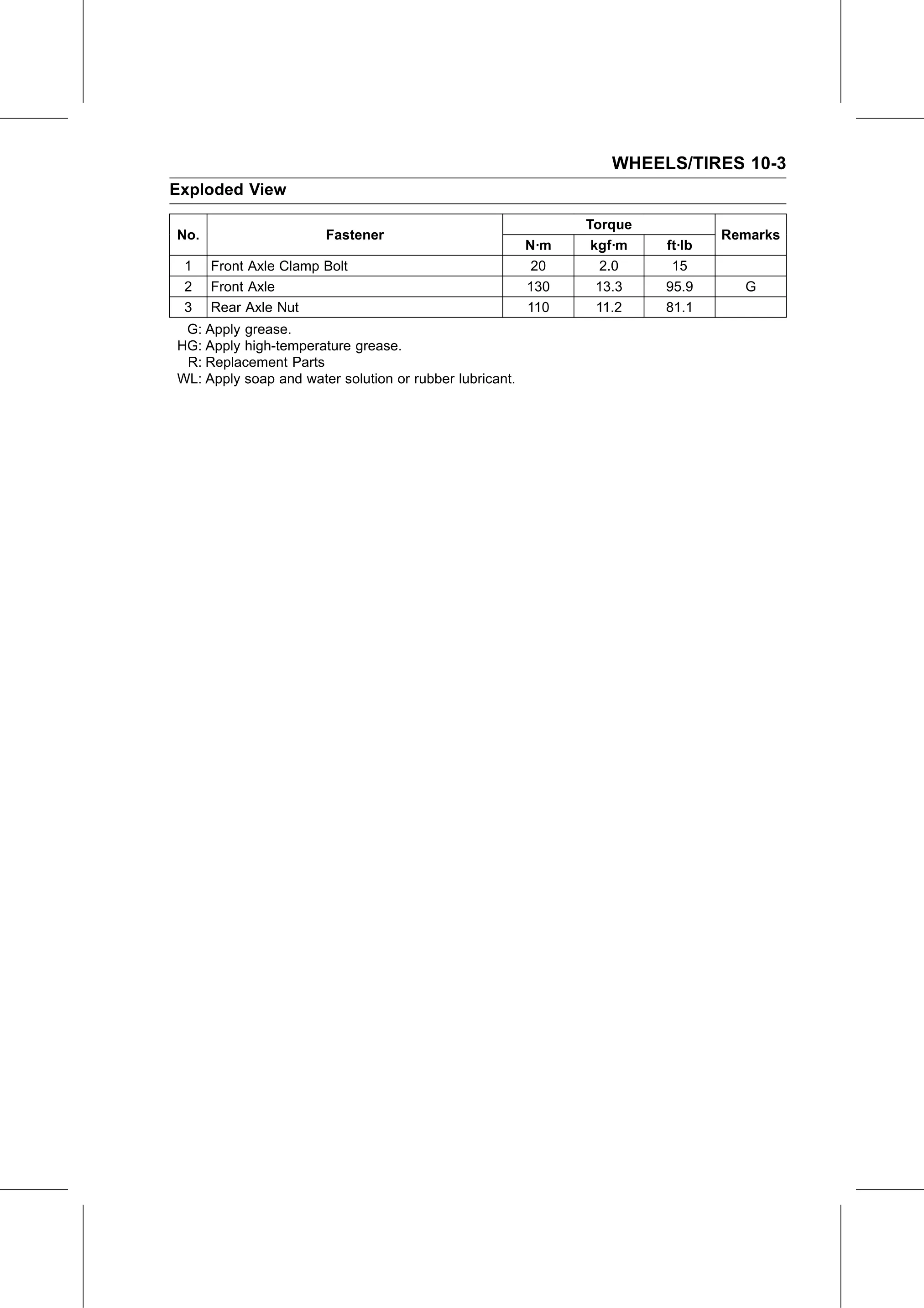 Service Manual (KLZ1000C) page 311 — Wheels/Tires › Exploded View