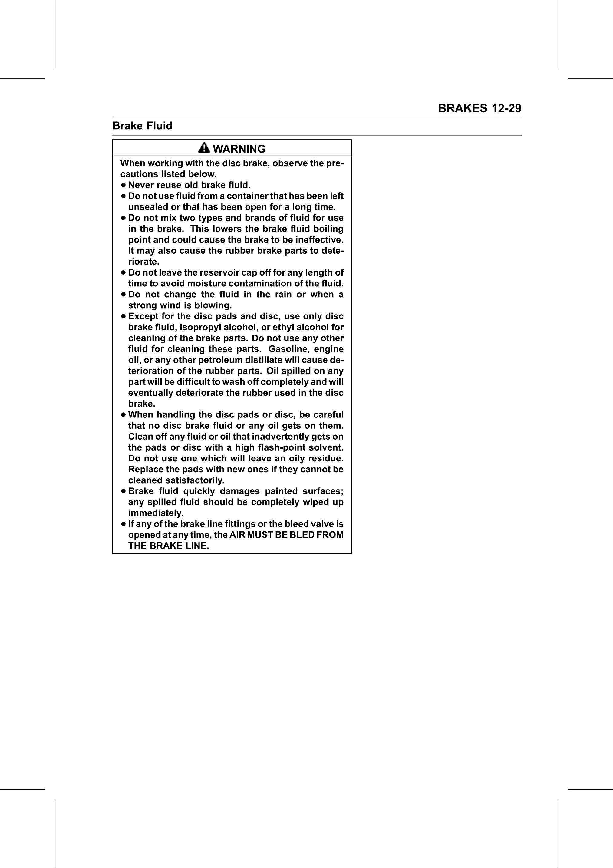 Service Manual (KLZ1000C) page 369 — Brakes › Brake Line Bleeding