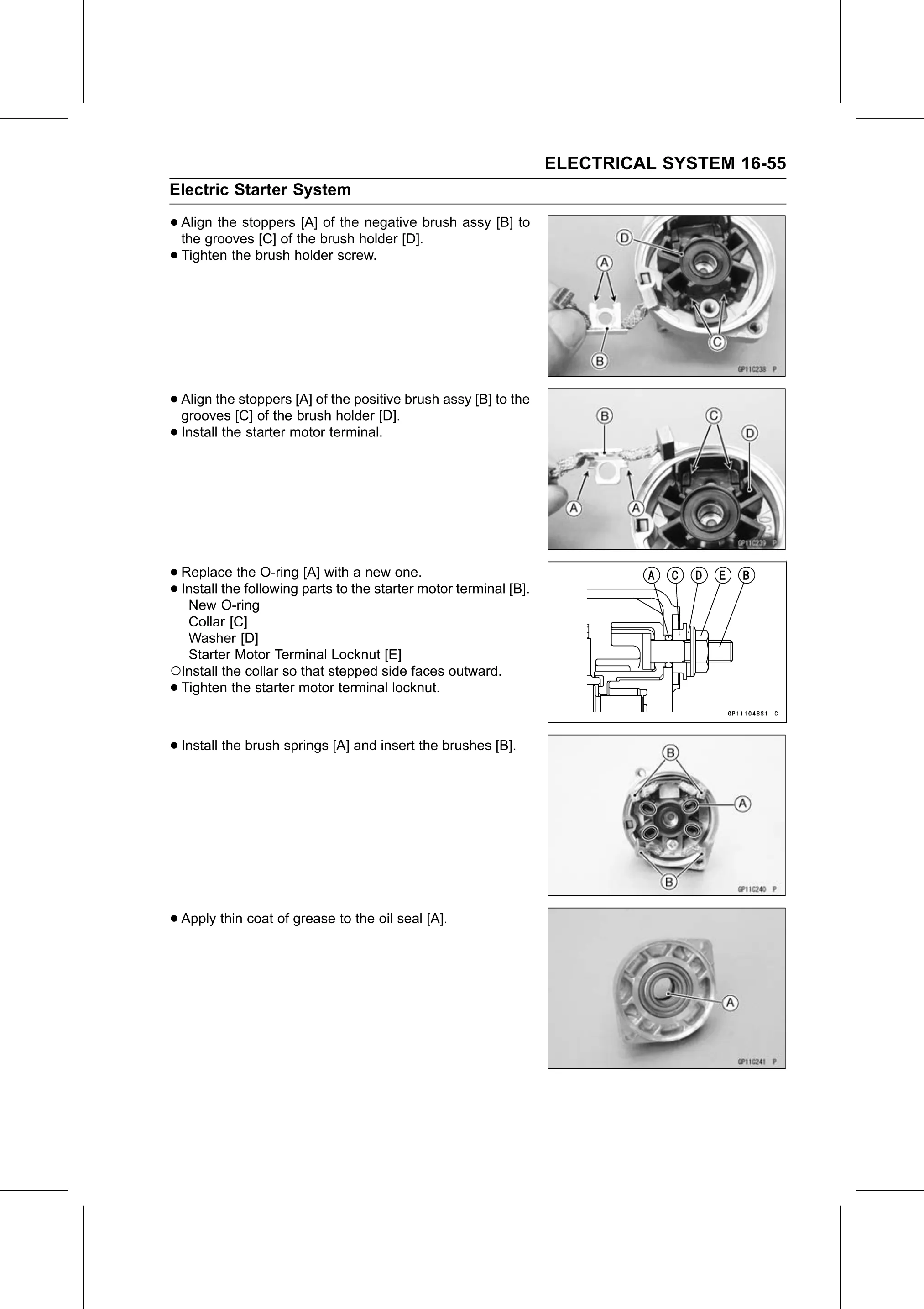 Service Manual (KLZ1000C) page 537 — Electrical System › Starter Motor Assembly