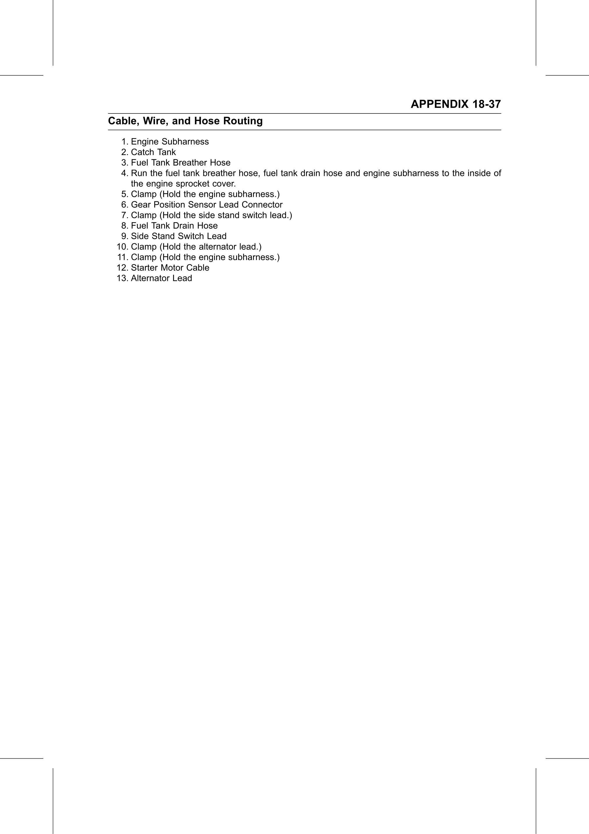 Service Manual (KLZ1000C) page 735 — Appendix › Cable, Wire, and Hose Routing