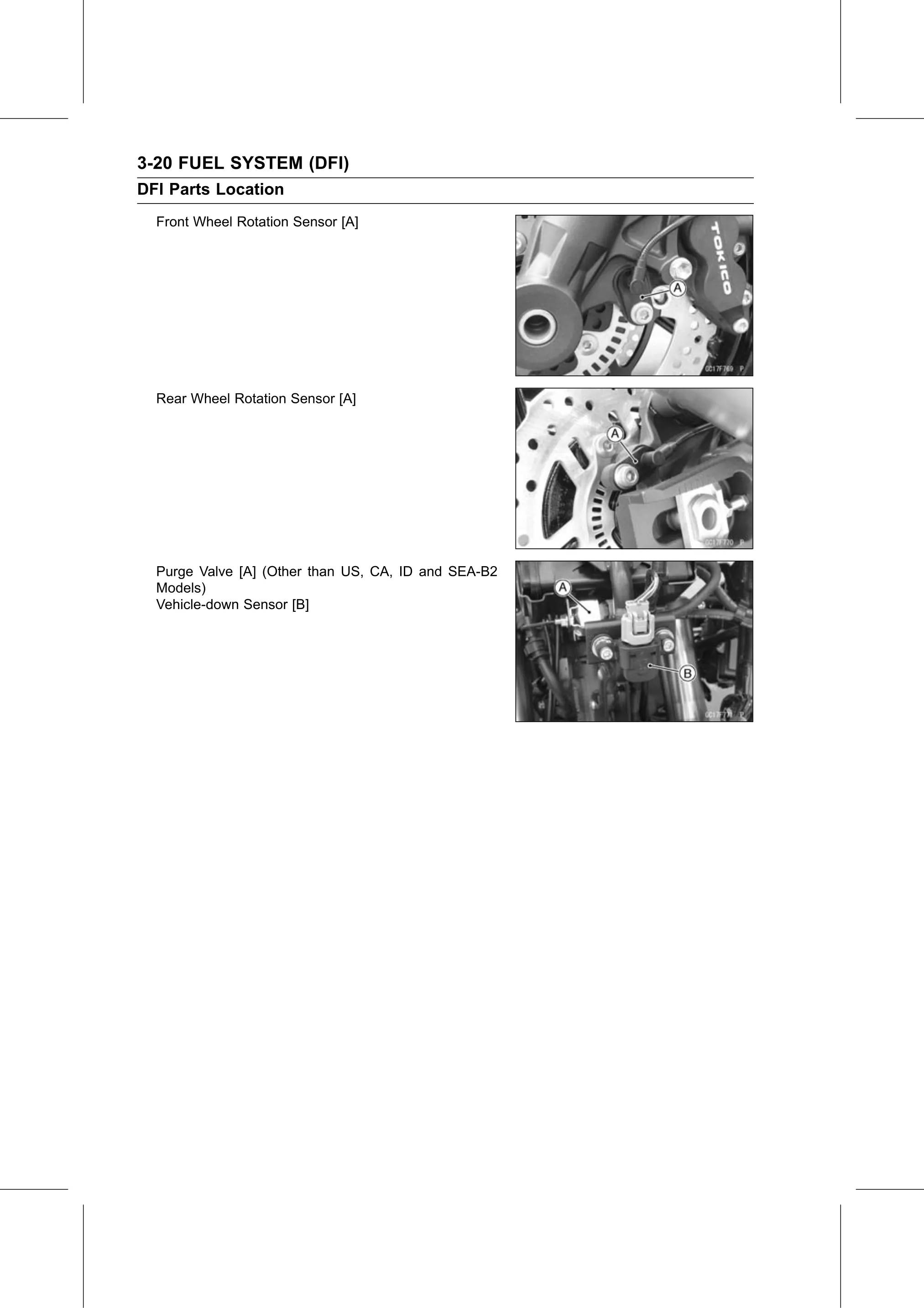 Service Manual page 110 — Fuel System (DFI) › DFI Parts Location