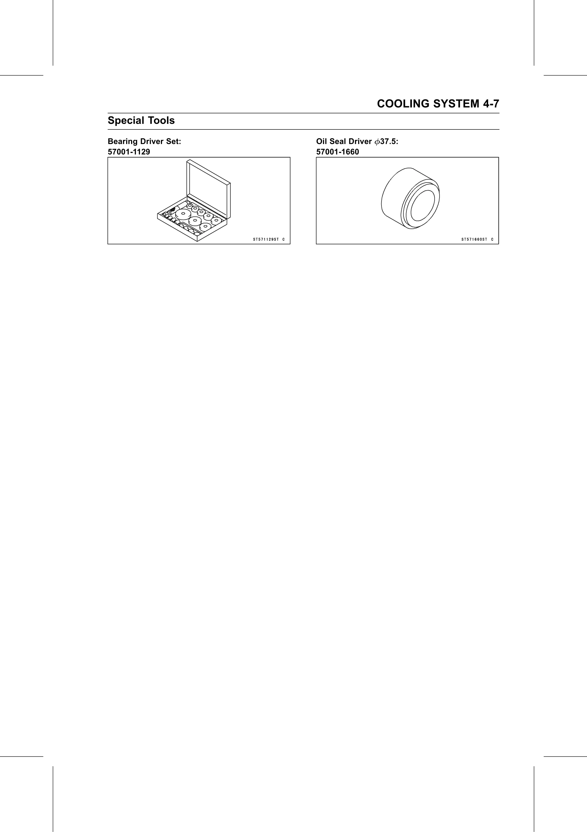 Service Manual page 233 — Cooling System › Special Tools