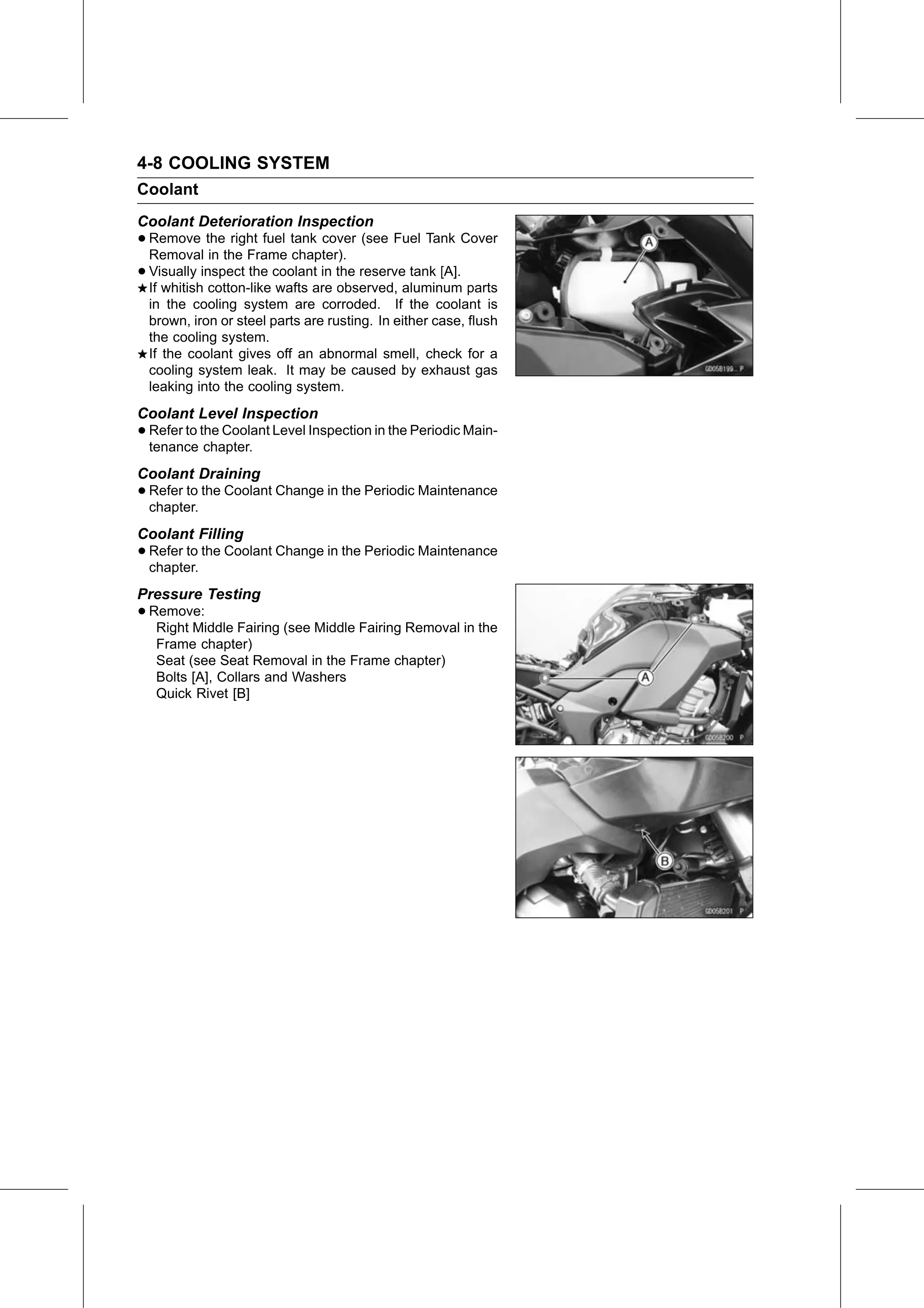 Service Manual page 234 — Cooling System › Pressure Testing