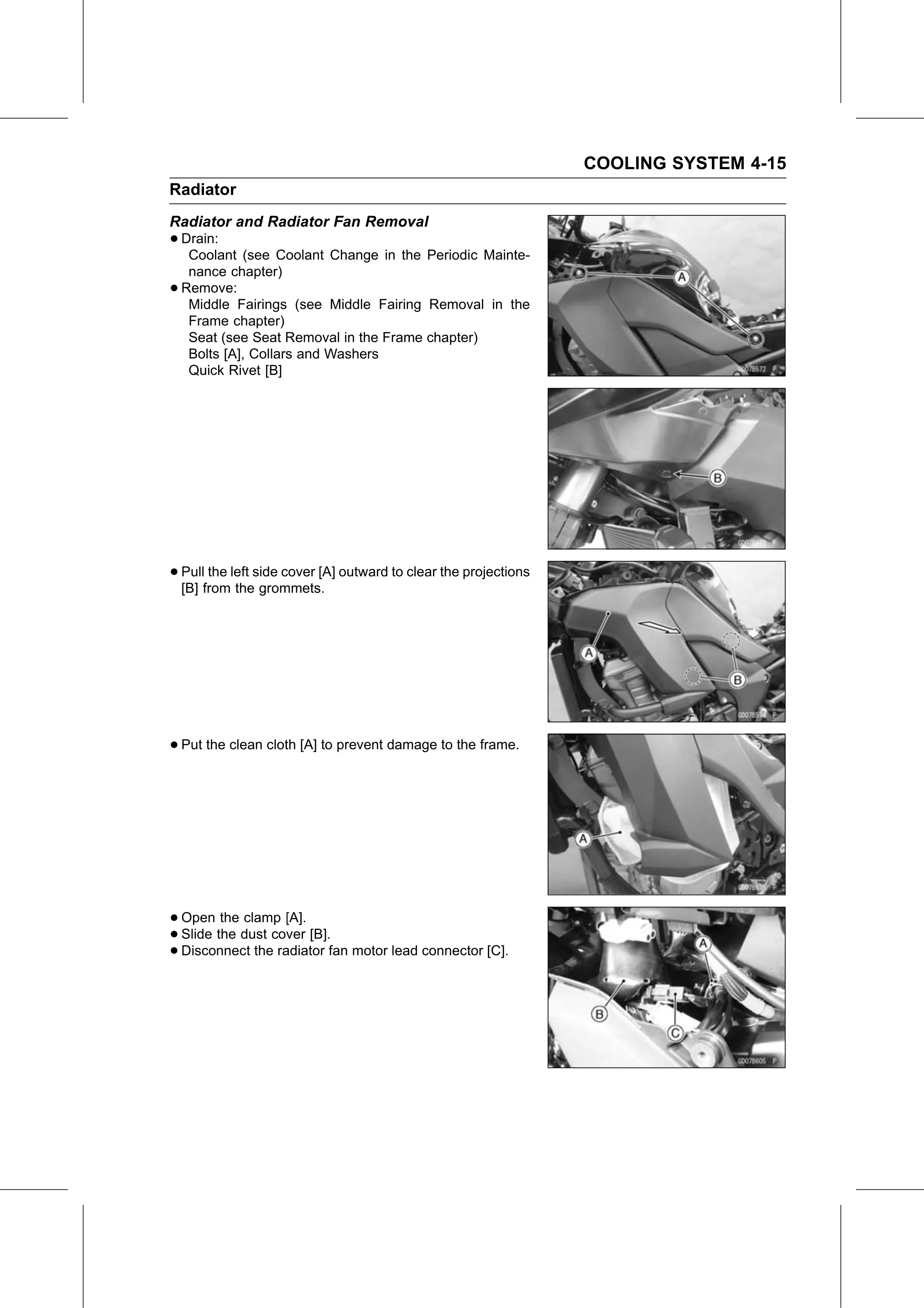 Service Manual page 241 — Cooling System › Radiator and Radiator Fan Removal