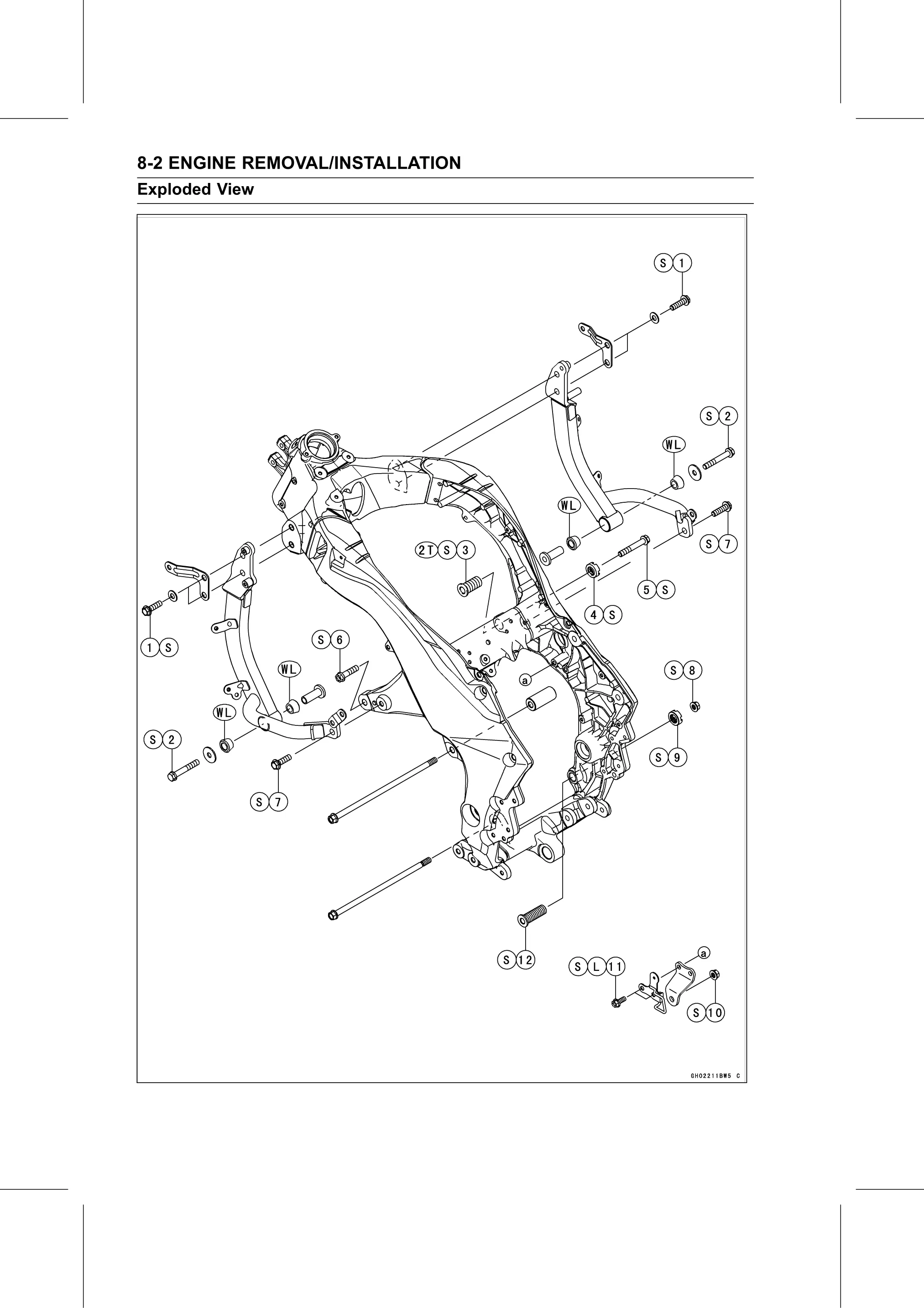 Service Manual page 336 — Engine Removal/Installation › Exploded View