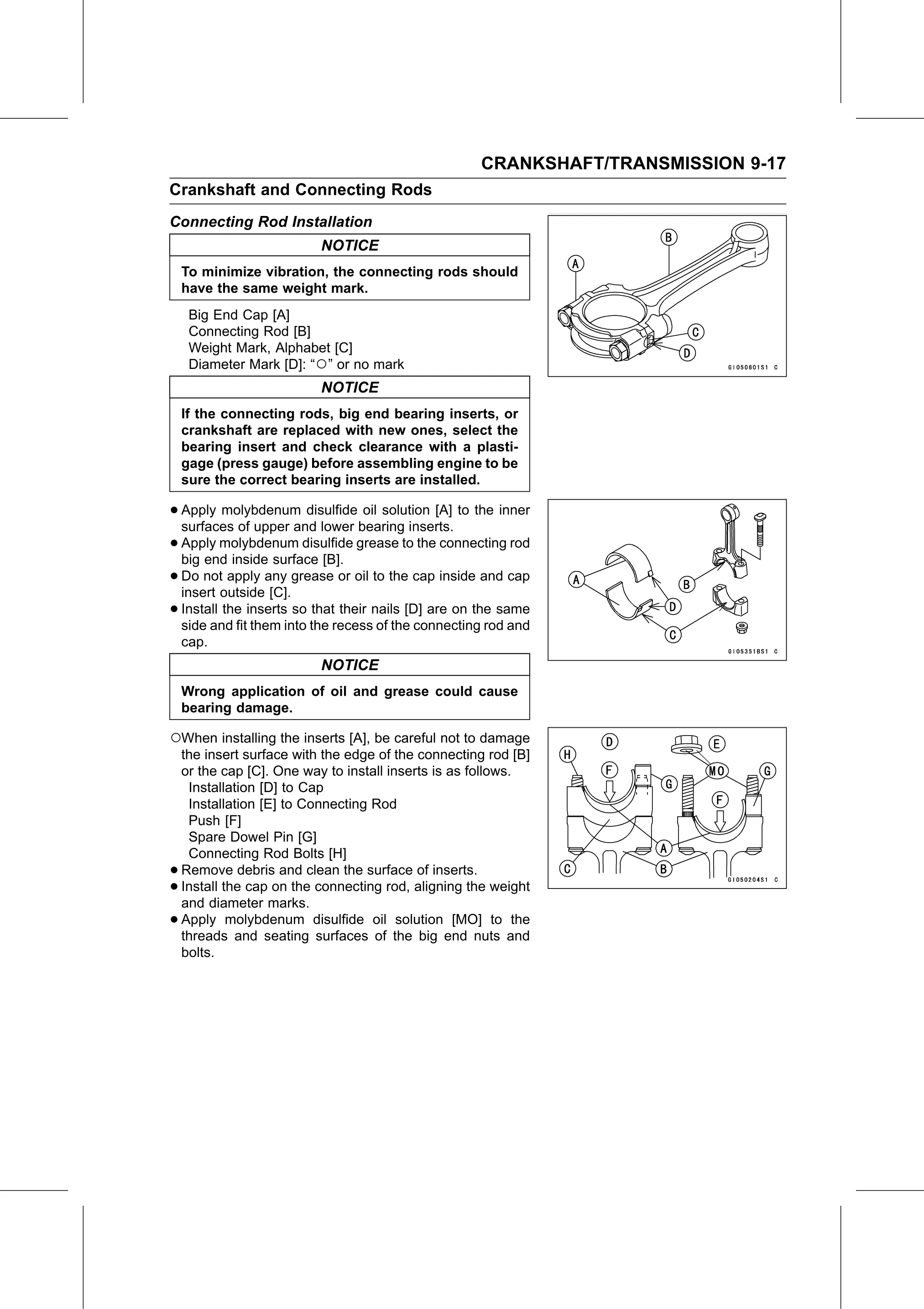 Service Manual page 363 — Crankshaft/Transmission › Connecting Rod Installation