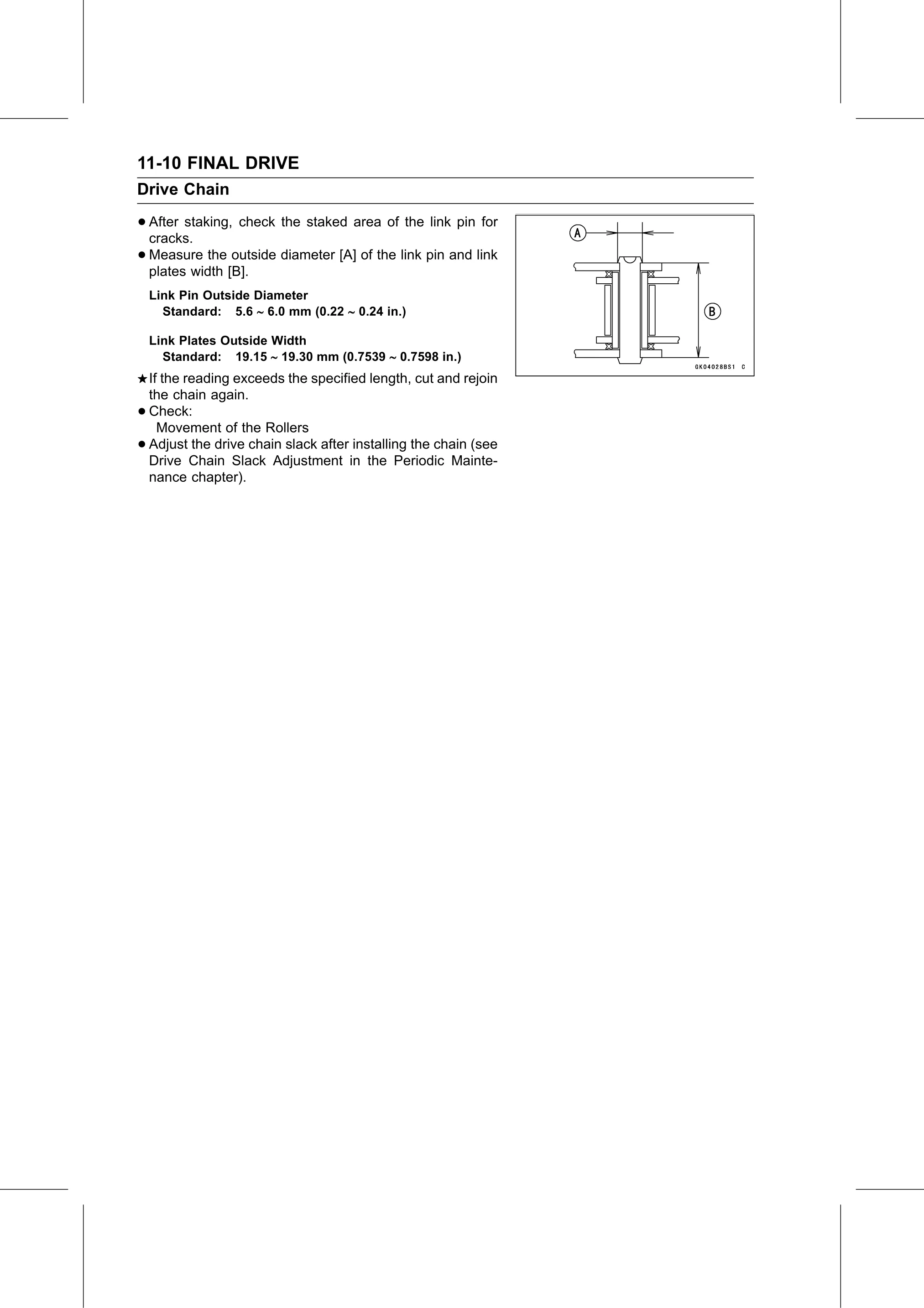 Service Manual page 416 — Final Drive › Drive Chain Replacement