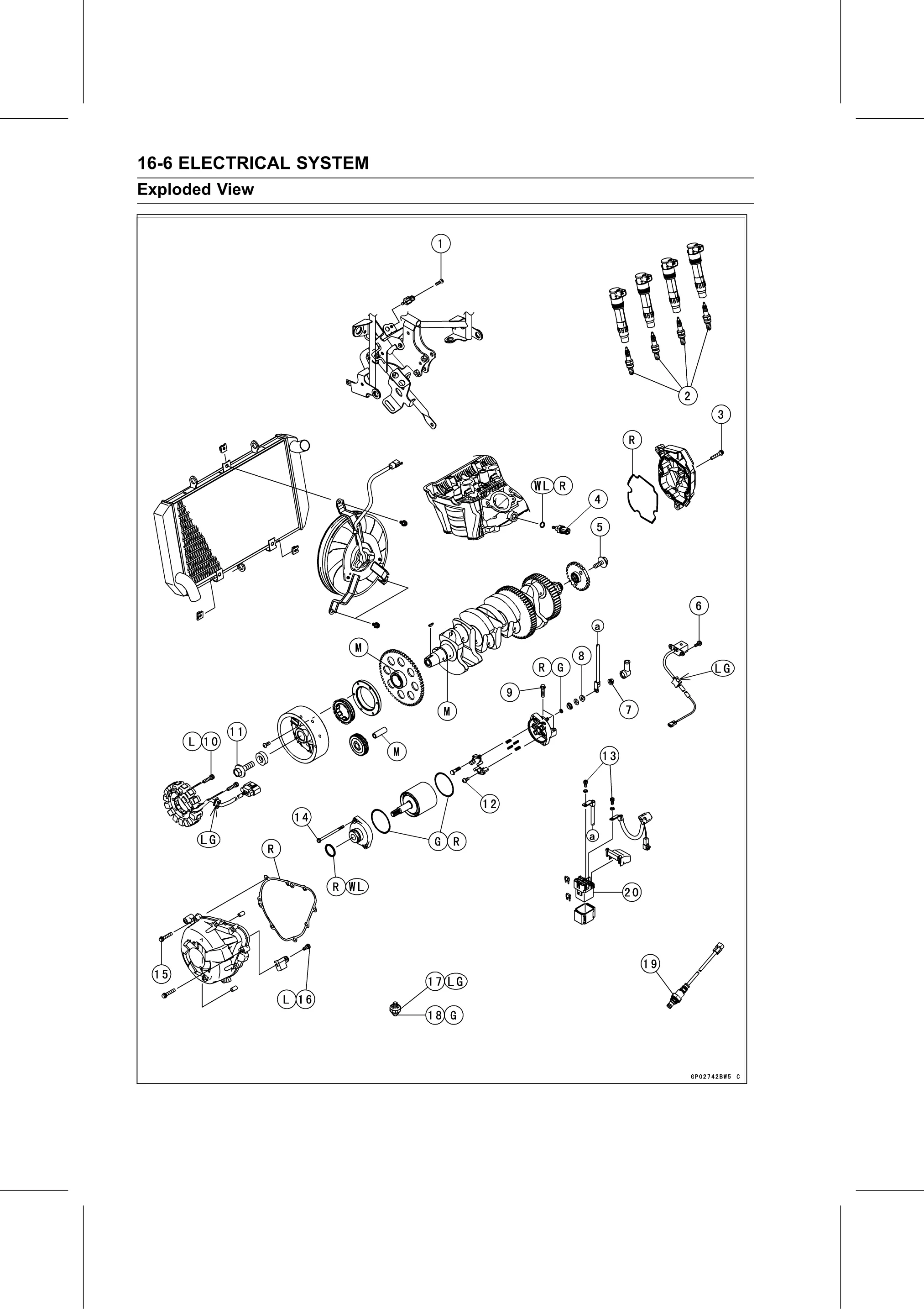 Service Manual page 566 — Electrical System › Exploded View