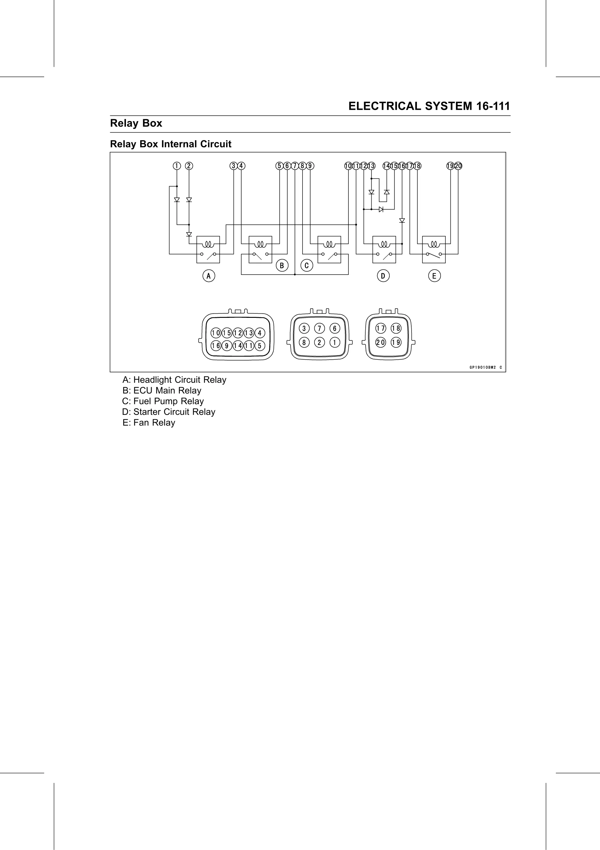 Service Manual page 671 — Electrical System › Diode Circuit Inspection