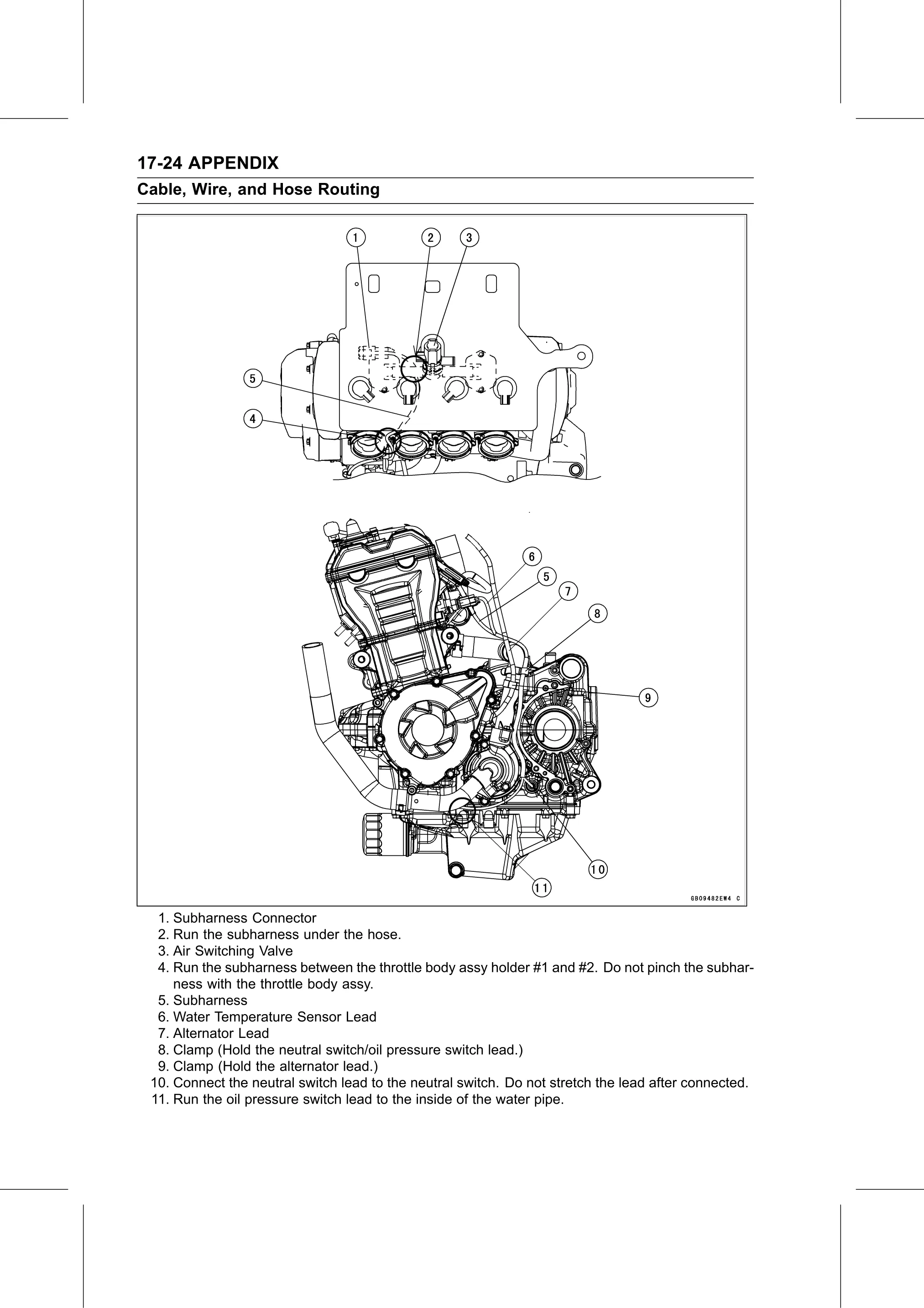 Service Manual page 696 — Appendix › Cable, Wire, and Hose Routing